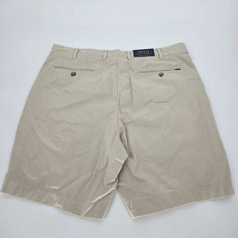New Polo Ralph Lauren Chino Shorts Mens 38 Stretch Classic Fit Golf Khaki $79.50